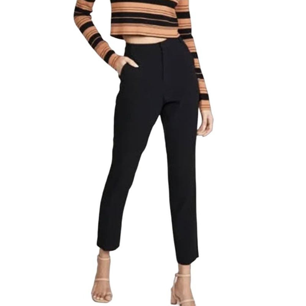 L'AGENCE Black Eleanor Full Length Trousers - Size 2, NWT